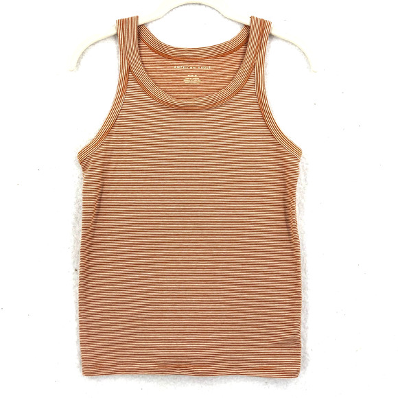AE | Striped Orange Tank Top - Picture 1 of 7